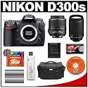 Nikon D300s Digital SLR Camera (BRAND NEW) with 18-55mm VR DX + Nikon 70-300mm AF Zoom-Nikkor Lens + 16GB Card + EN-EL3 Battery + Case + Cameta Bonus Accessory Kit (18-55mm Lens is Refurbished Only by Nikon USA)