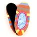 UB Women's Fashion Stripe Slipper (Fits Shoe Sizes 7 - 8 1/2) Yellow - Sky - Orange