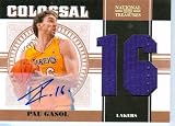 2011 Playoff National Treasures Authentic Pau Gasol Autograph Dual Game Worn Jersey Card #'d 1 of 12