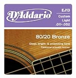 D'Addario EJ13 Bronze Custom Light Saitensatz 0,027 cm - 0,13 cm (.011 - .052 Zoll)
