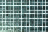 IMAGE OF 18 x 12 In. Astral Blue Glass Green Mosaic Tile Kitchen, Bathroom Backsplash Tiling