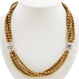 EXP Handmade Pearl & Silver Four-Strand Necklace