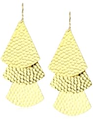 Devon Leigh "Bold Gold" 18k Gold Dipped Multi-Triangle Dangle Earrings