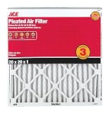 Precisionaire 81304.012020 Ace Pleated Furnace Air Filters 20x20x1, 3-Pack