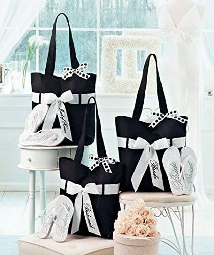 Wedding Day Bridal Tote Bag with Matching Flip Flops [Size 7-8]