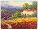Small Cutting Board ~ Fleurs du Pays ~ 8x10 ~ made of tempered glass ~ code 511