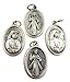 Lot of 4 Saint Faustina with Divine Mercy 1 Inch Silver Tone Two Sided Medal