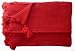 Handmade Alpaca Natural Fiber Throw - Cherry Red