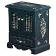 Handmade Hand-etched Teak Wood Jewelry Box / Organizer With Velvet Lining (Thailand)