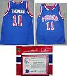 Isiah Thomas Signed Pistons Throwback Blue Jersey - Detroit Pistons NBA Basketball
