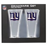New York Giants - NFL 2 Piece Pilsner Glass Set Giftbox (Primary Logo)