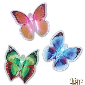 Colour Changing Butterfly Lights Set of 3 (947) Pretty lights ideal for bedrooms or decorations.