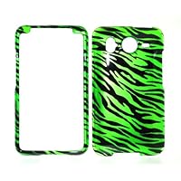 Green Zebra Strips Snap on Hard Protective Cover Case for HTC Inspire 4G + Microfiber Pouch Bag