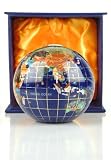 Review Team Concept  / 110MM Blue Lapis Gemstone World Globe Paperweight