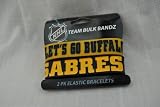 Buffalo Sabres Big Logo NHL extra wide Bulky Bandz Bracelet 2 pack *NEW*