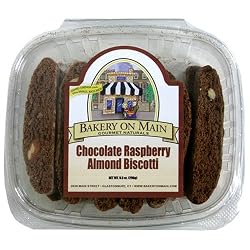 Bakery on Main Traditional Biscotti, Chocolate Raspberry Almond, 9.5-Ounces (Pack of 6)