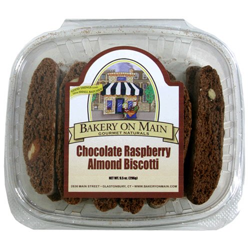 Bakery on Main Traditional Biscotti, Chocolate Raspberry Almond, 9.5-Ounces (Pack of 6) by Bakery on Main