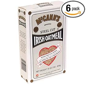 McCANN'S Steel Cut Irish Oatmeal, 16-Ounce Boxes (Pack of 6)