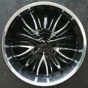 RVM 636 - 22" x 8.5" Black Rims / Wheels Cadillac CTS 2008-up - Set of 4