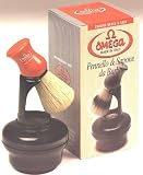 Omega Profesional Shaving Brush + Shaving Soap Cup Set