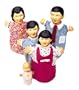 PUPPETS ASIAN FAMILY5/PK VINYL HEADS