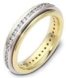 4.5mm spinning diamond wedding band ring (1.05cts diamonds Platinum)