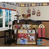 Boutique Beautiful Amazon Jungle Animals 13PCS CRIB BEDDING SET