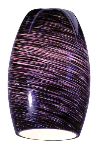 Access Lighting 978ST-PLS Pendant Glass Shade, Purple Swirl Glass Shade