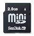 2GB SanDisk MiniSD Mini Secure Digital Memory Card (SDSDM-2048, Bulk)