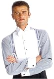 Mens Designer Blue Striped Tuxedo Shirt