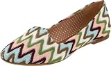 Madden Girl Womens Hoops Ballerina Flat,Natural Multi,8 M US