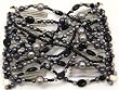 EZ Magic Comb Stretchy Beaded Hair Comb In Black & Silver Purple Pearl Beads EZ Magic Comb Stretchy Beaded Hair Comb In Black & Silver Purple Pearl Beads