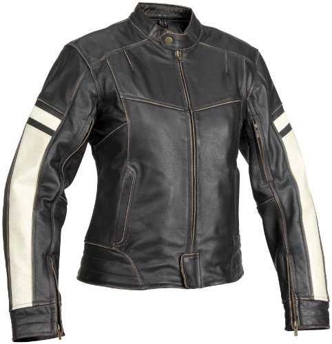 River Road Dame Jacket, Gender: Womens, Size: Lg, Apparel Material: Leather, Primary Color: Black XF09-4856 On Sale
