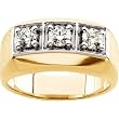 14K Two-Tone Gold Diamond Man's Ring - 1.00 Ct.