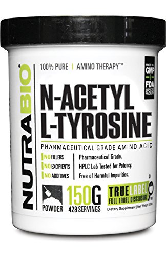 NutraBio N-Acetyl L-Tyrosine Powder - 150 Grams