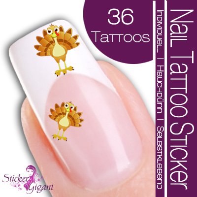 Nail Tattoo Sticker Weihnachten - Truthahn Preisvergleich