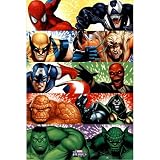 (24x36) Marvel Heroes (Heroes Vs. Villains) Art Poster Print