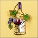 Red Wine Bottle Metal Wall Art