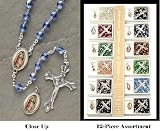 Club Pack of 12 Assorted Saint Rosaries and Medals 19.5