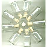 Small, Clear, Glass, Bottle, 1 , Mini, Bottle, with , 1 , Cork, Vial, is, about, 2.8"tall x 1.7"acrost, or 73mmTallx42mm acrost, with .5"id, .8"os opening, Holds, about, 2oz, or, 60ml.