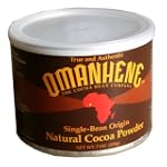 Omanhene All Natural, Single Origin Cocoa Powder, non-alkalized, 7 Ounce Canister (Pack of 4)