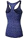 Neleus Women's 3 Pack Yoga Compression Tank Top,8007,Grey,Green,Blue,US M,EU L