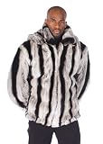 Mens Fur Rex Chinchillet Jacket - Detachable Hood