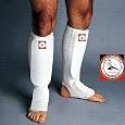MAS Cloth Shin/Instep Guard - White - Adult Medium