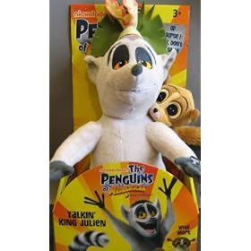 The Penguins of Madagascar: King Julien Talkin' Plush Figure and Mort Doll by The Penguins of Madagascar Talkin' King Julien With Mort