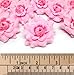 (100) Silk Pink Roses Flower Head - 1.75