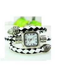 Lovely Leather Strap fashion ladys womens bracelet watches wrist bangle watch WP@TGZ153755BW
