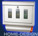 PRO DESIGN Briefkasten EDELSTAHL GLAS Zeitungsfach Modell ELECSA 1035 - Elecsa GmbH