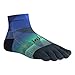 Injinji Run Midweight Mini-Crew Xtralife Geo Socks, Blue/Green Spectrum, Large