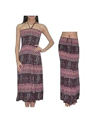 Knee Length Elasticized   Waistline Summer Halter Cotton/Polyamide Stretchy Shirred Gathered Crinkled  Dress